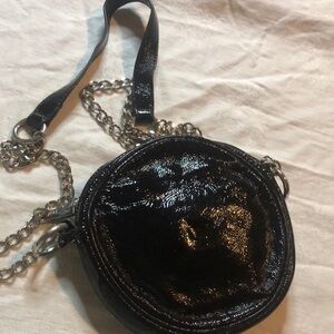 Woman’s fall hobo circle crossbody black round chain purse